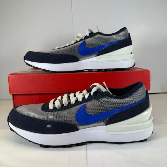 Nike Waffle One (GS) Black/Blue DC0481-005 Size 5.5 Youth - Picture 1 of 7